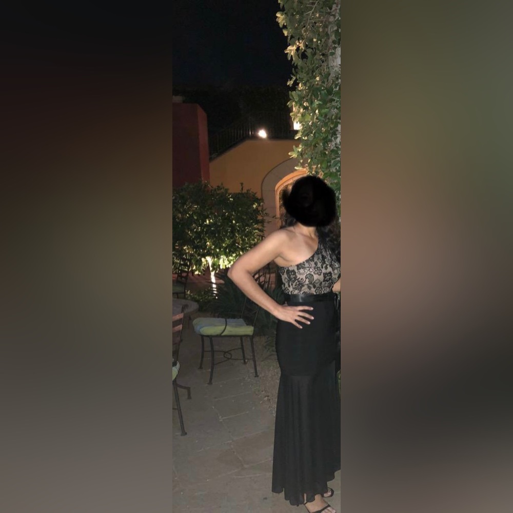 Black ball gown